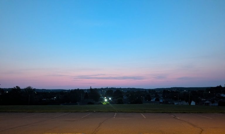 Sunrise from outside hospital